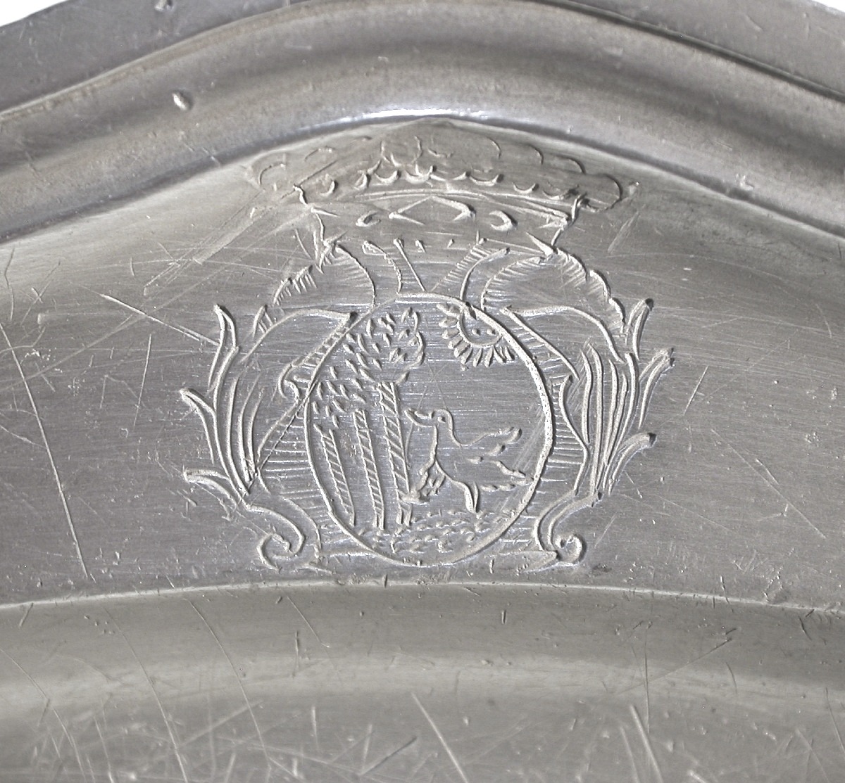 Armored Tin Dish - Languedoc (?), 18th Century