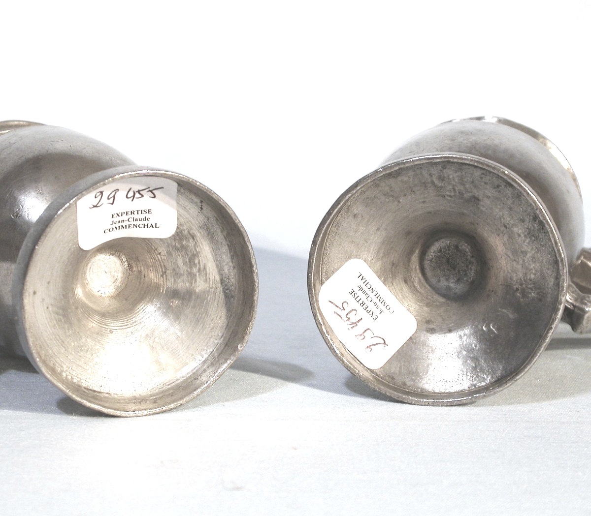 Two Pewter Mustard Pans - Flanders, Early 19th Century-photo-3