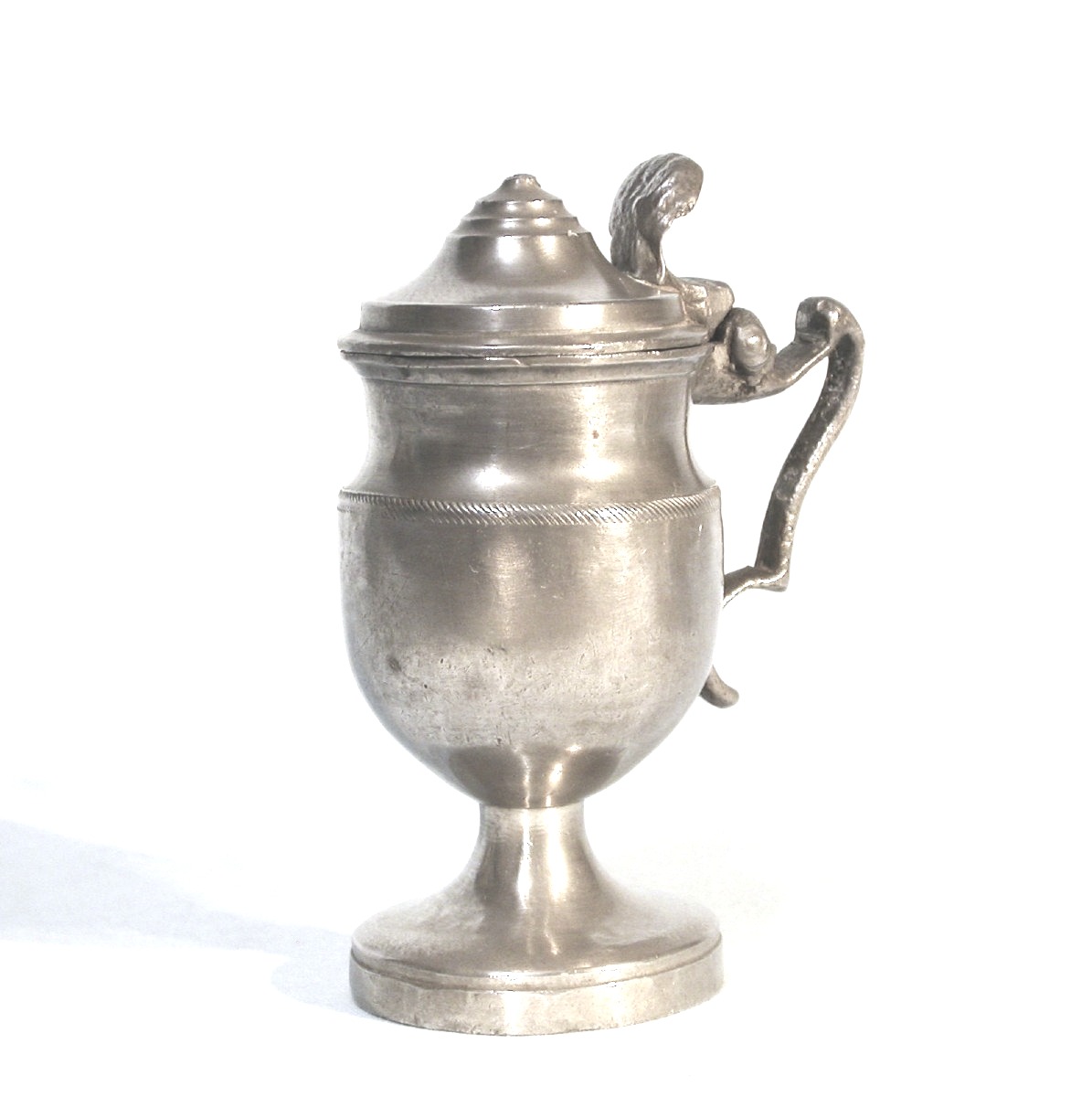 Two Pewter Mustard Pans - Flanders, Early 19th Century-photo-4