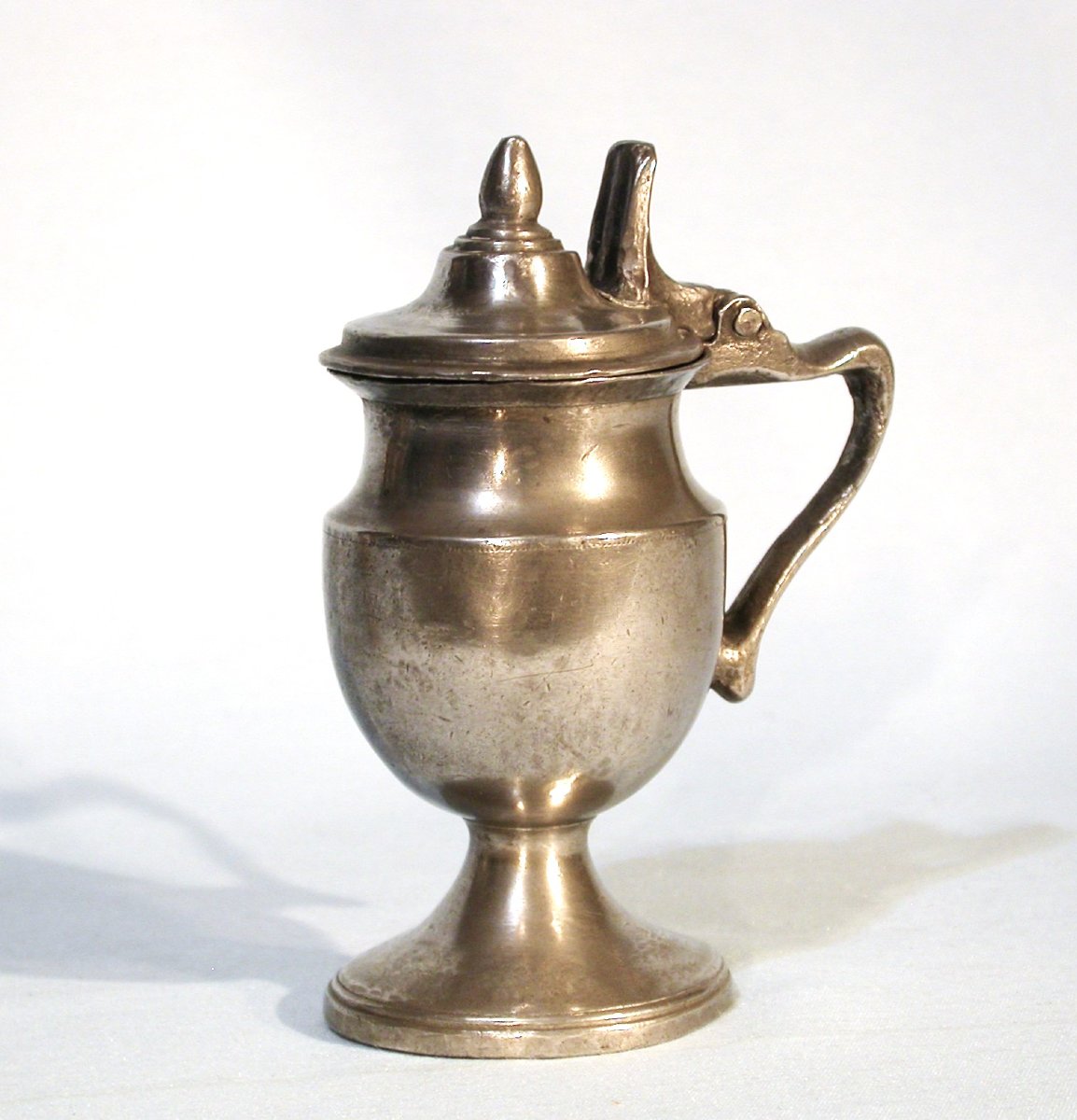 Two Pewter Mustard Pans - Flanders, Early 19th Century-photo-1