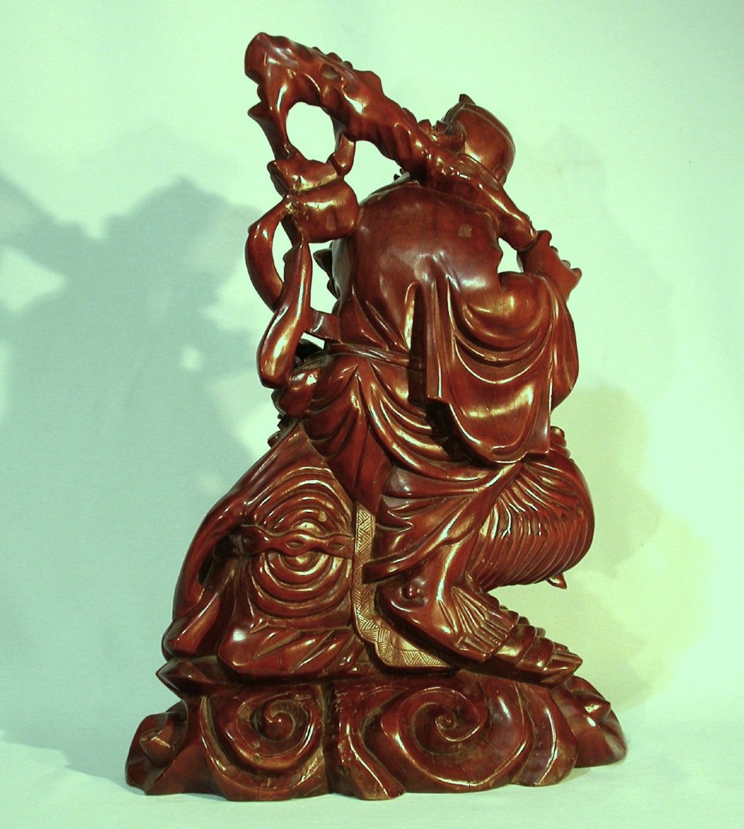 SCULPTURE CHINOISE - IMMORTEL TAOÏSTE, CIRCA 1900-photo-3