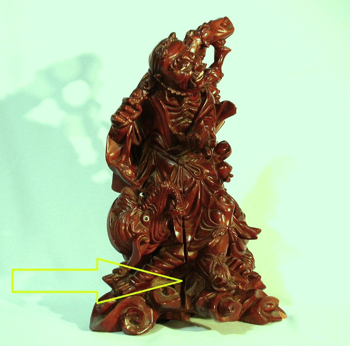 SCULPTURE CHINOISE - IMMORTEL TAOÏSTE, CIRCA 1900-photo-6