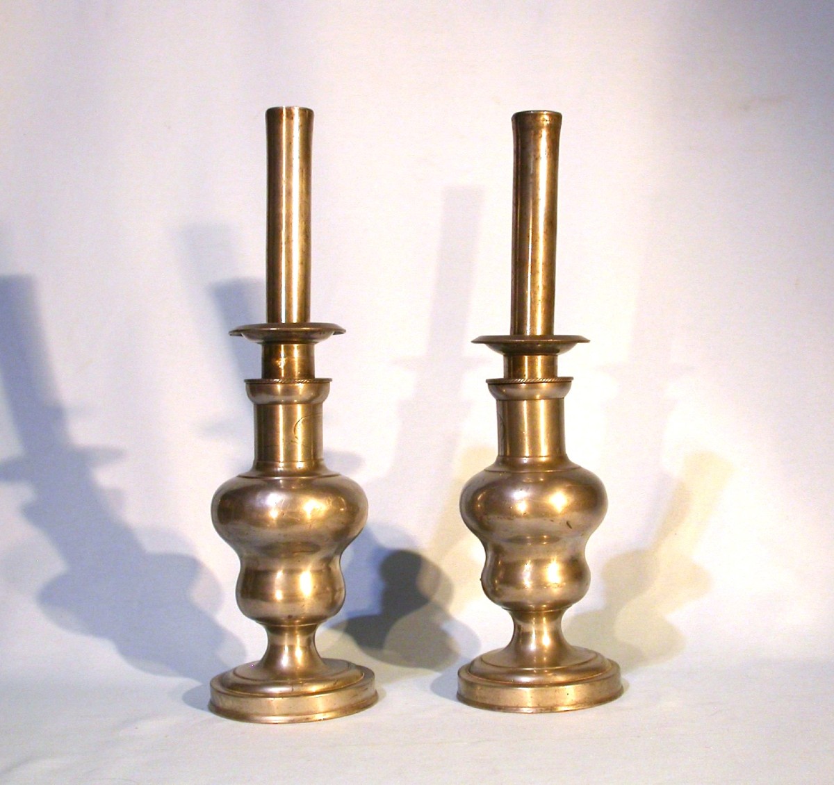 Pewter Pump Lamps - Nimes, 19th Century