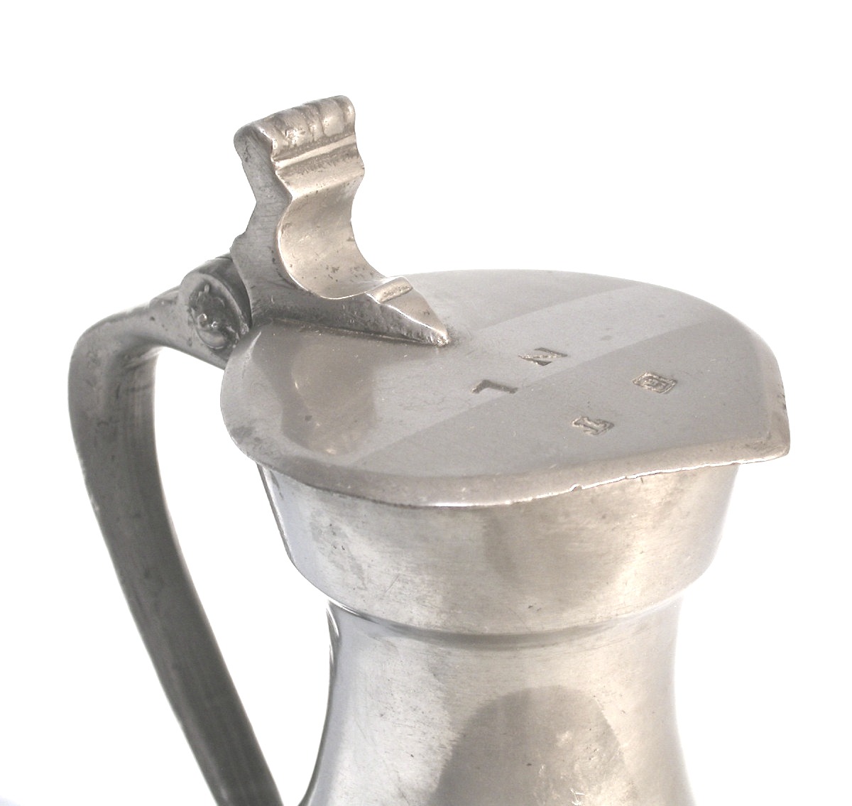 Pewter Wine Pitcher - Saint-germain-en-laye, 18th Century-photo-2