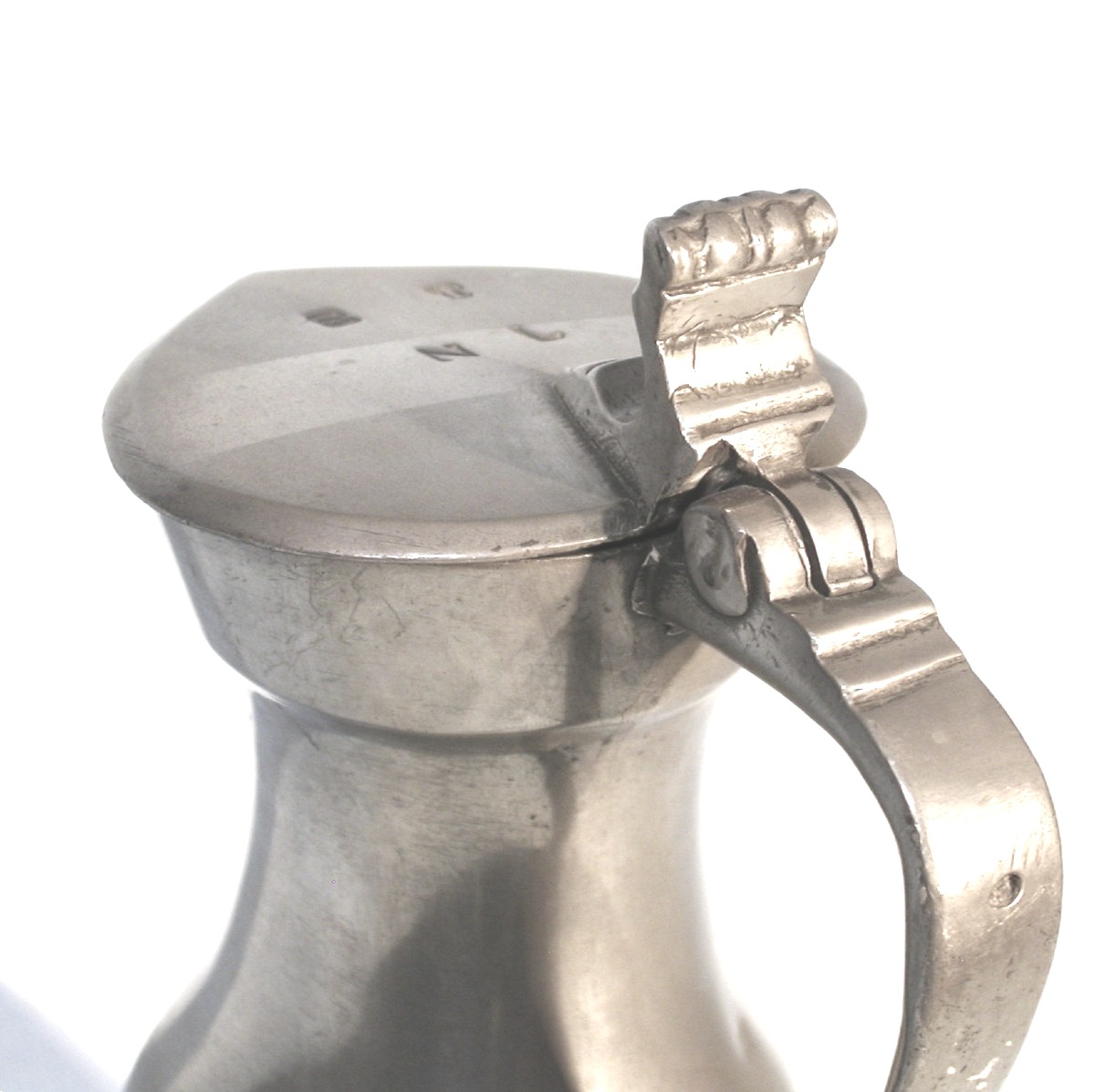 Pewter Wine Pitcher - Saint-germain-en-laye, 18th Century-photo-3
