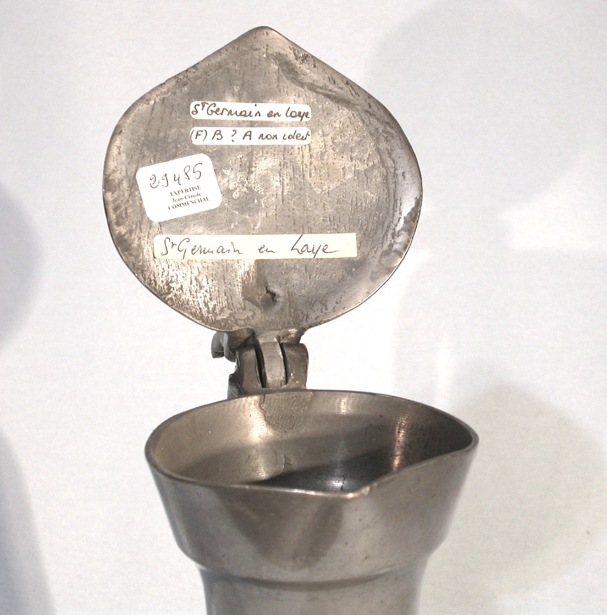 Pewter Wine Pitcher - Saint-germain-en-laye, 18th Century-photo-4