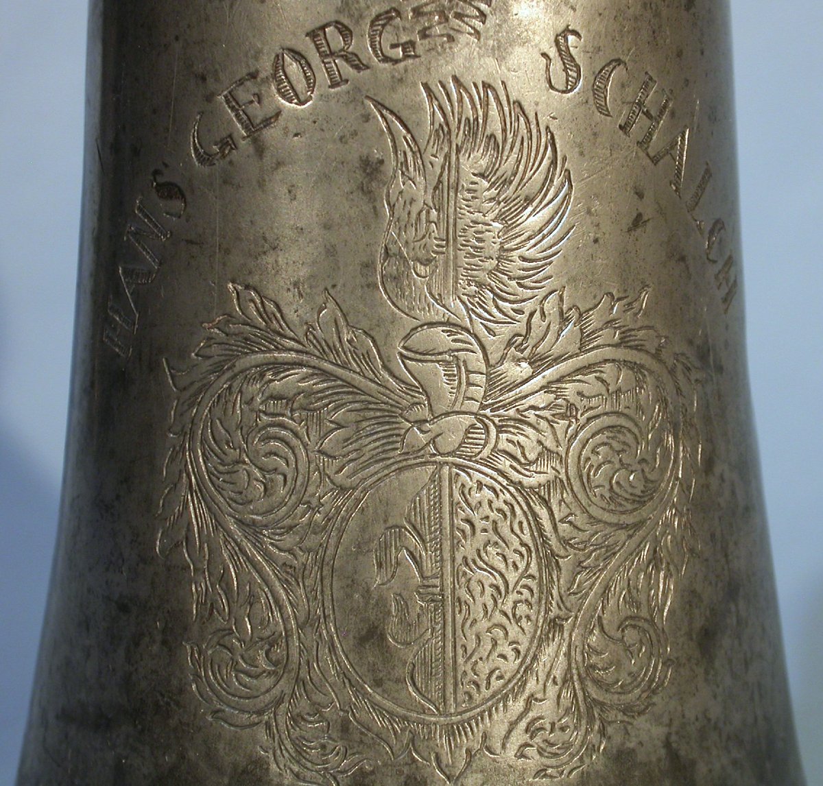 PICHET À VIN ARMORIE EN ETAIN - SCHAFFHOUSE, XVII ème s-photo-4