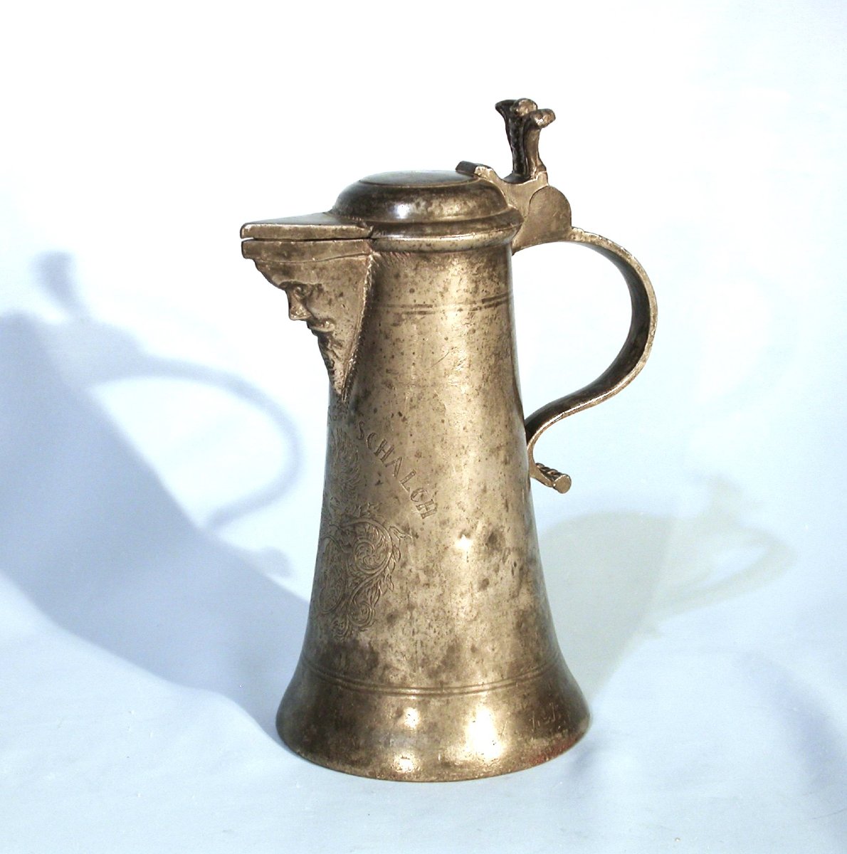 PICHET À VIN ARMORIE EN ETAIN - SCHAFFHOUSE, XVII ème s-photo-6