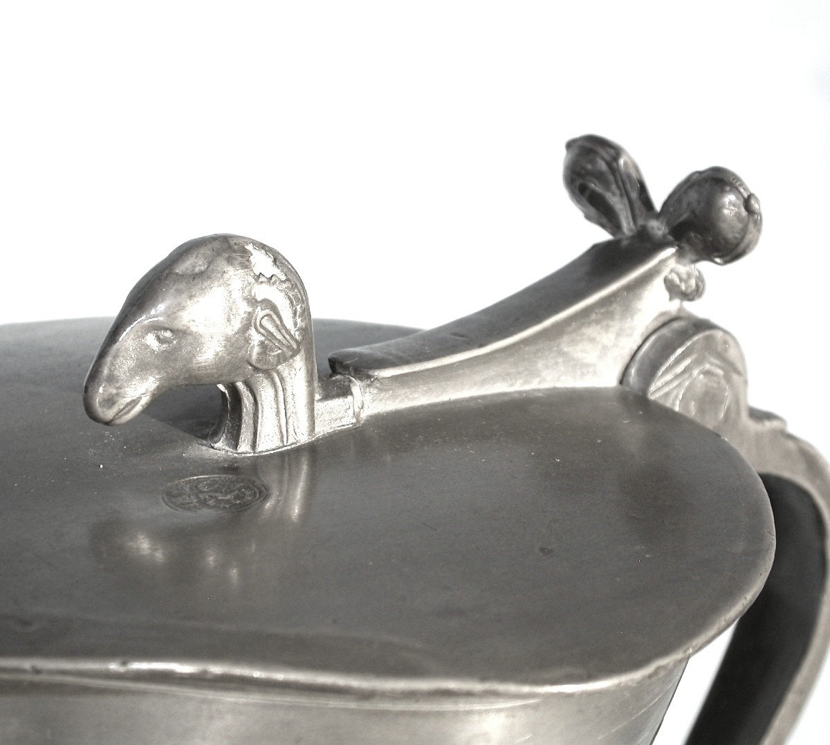 Large Pewter Wine Channel - Sitten (sion), Circa 1800-photo-2