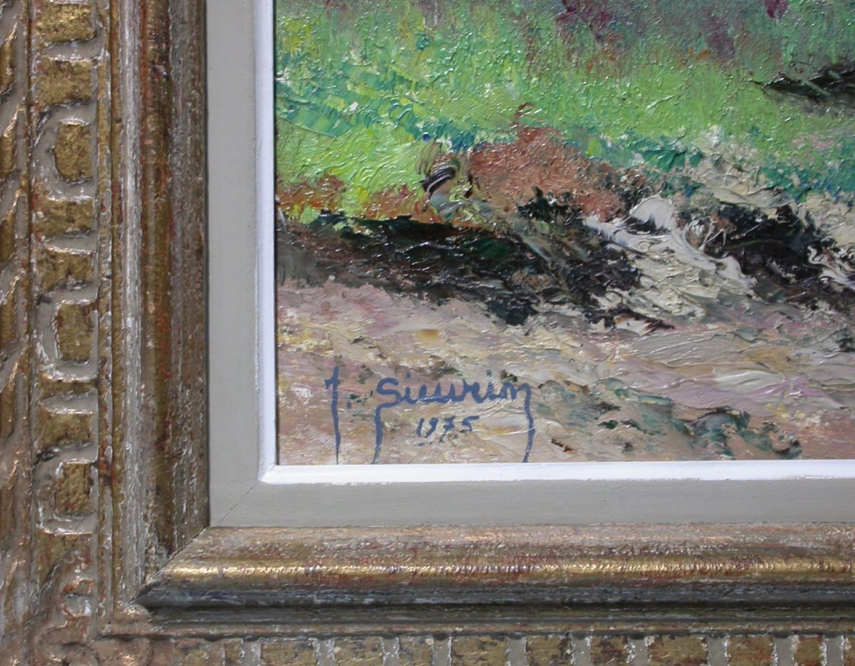 TABLEAU DE JEAN SIEURIN (ECOLE DE ROUEN), XX ème s-photo-4