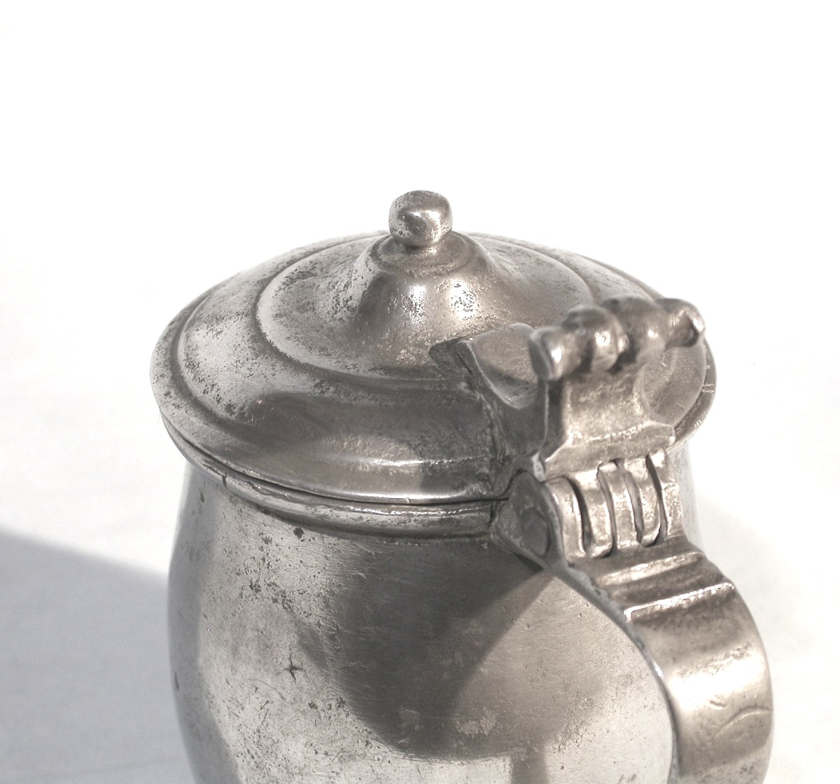 Pewter Mustard Pot - Paris, 18th Century-photo-3