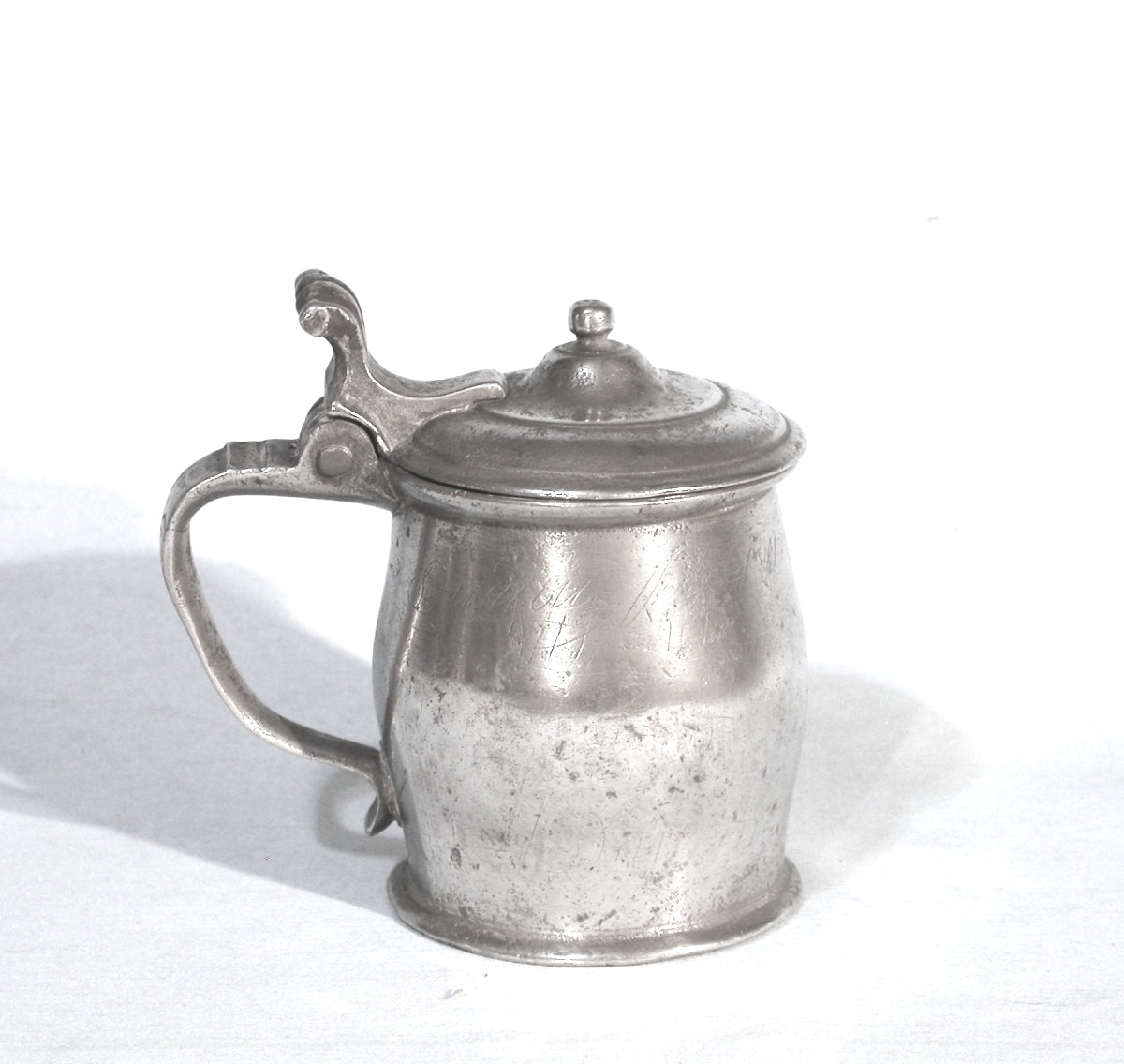 Pewter Mustard Pot - Paris, 18th Century-photo-3