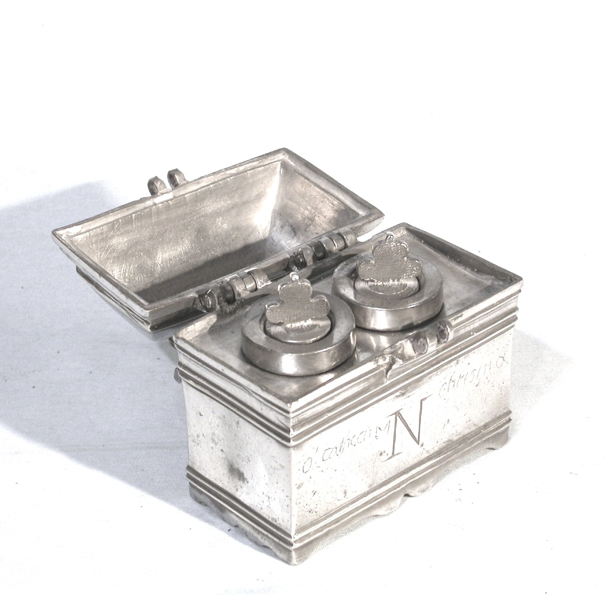 Pewter Baptismal Box - France, Circa 1700-photo-3
