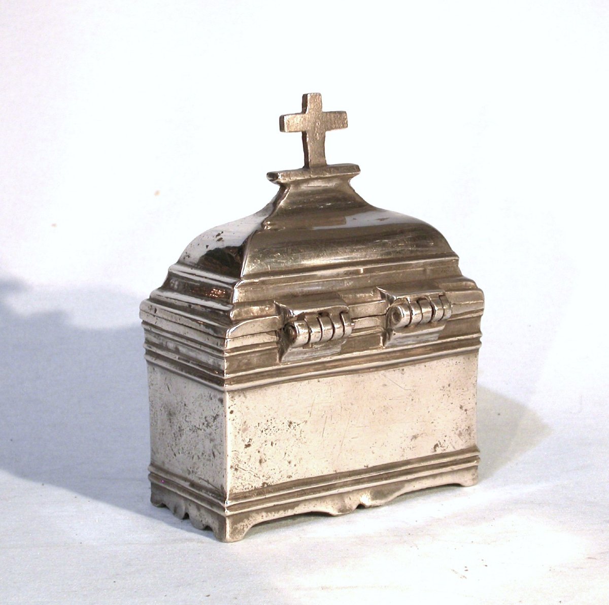 Pewter Baptismal Box - France, Circa 1700-photo-1