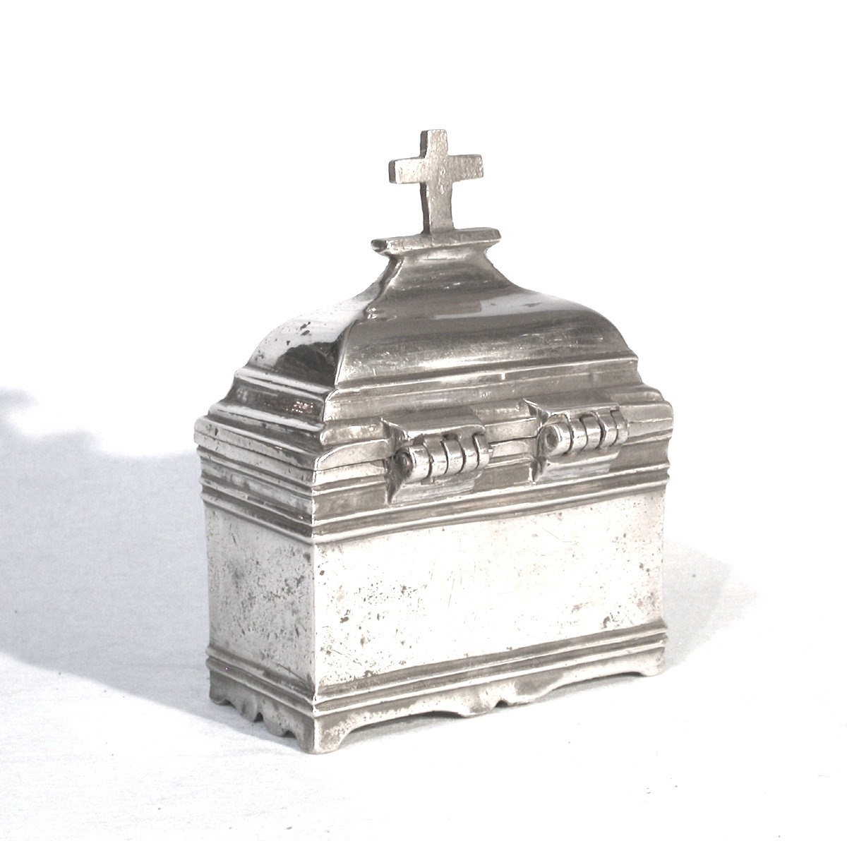 Pewter Baptismal Box - France, Circa 1700-photo-1