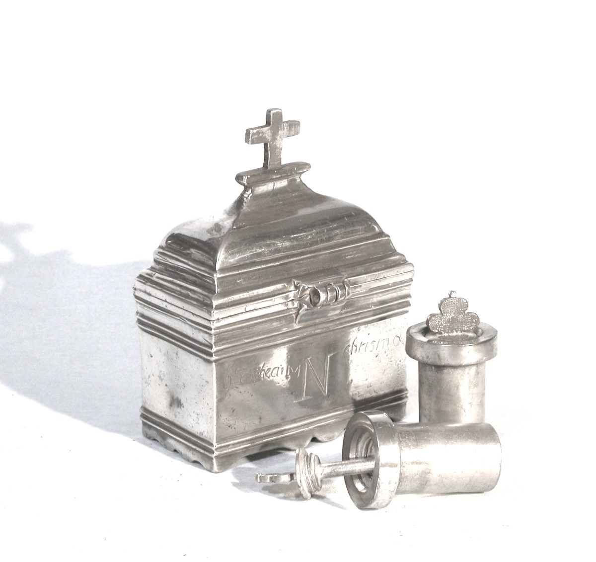 Pewter Baptismal Box - France, Circa 1700