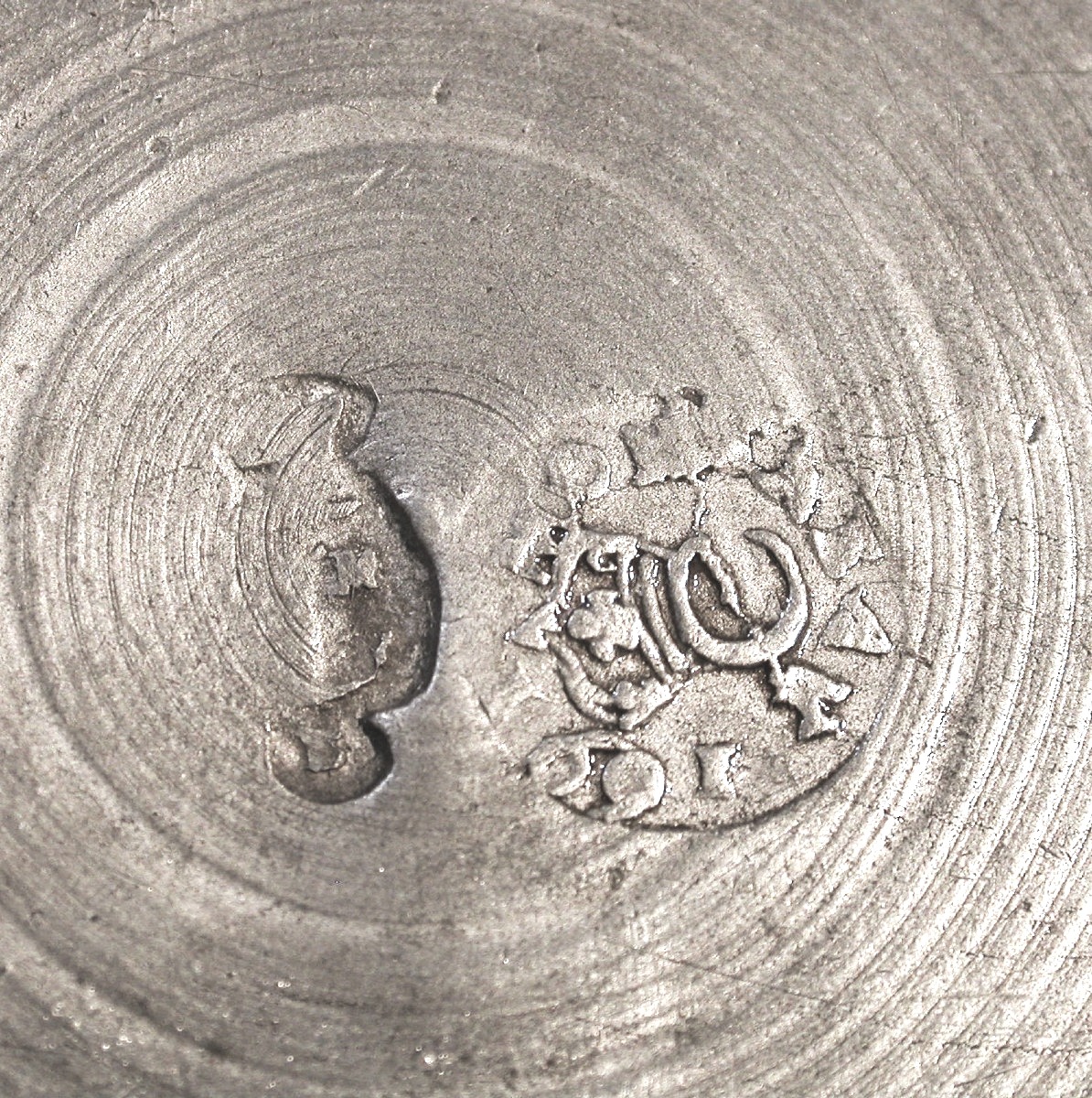 Pewter Wine Pitcher - Montereau, 18th Century-photo-4