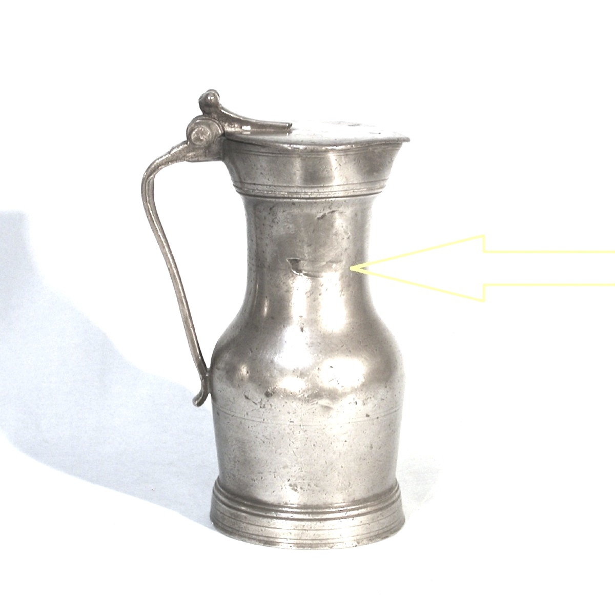 Pewter Wine Pitcher - Montereau, 18th Century-photo-5