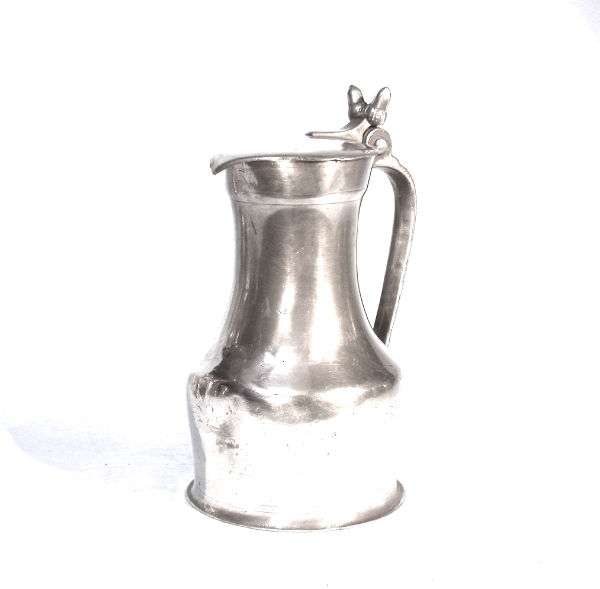 Pewter Wine Pitcher - Caen Or Bayeux, Circa 1800-photo-1
