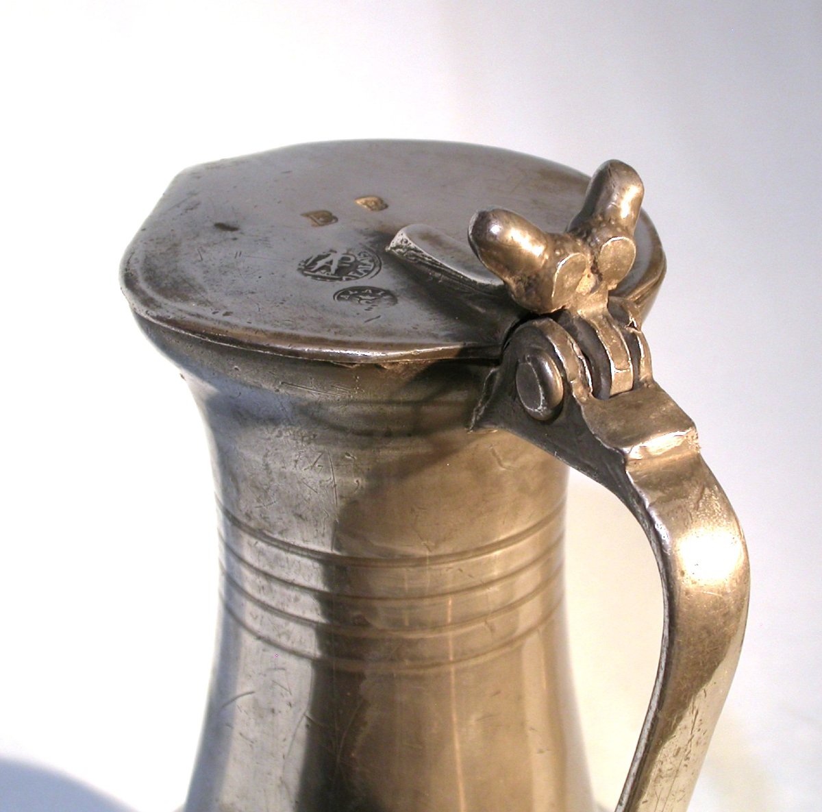 Large Pewter Wine Pitcher - Falaise, 18th Century-photo-3