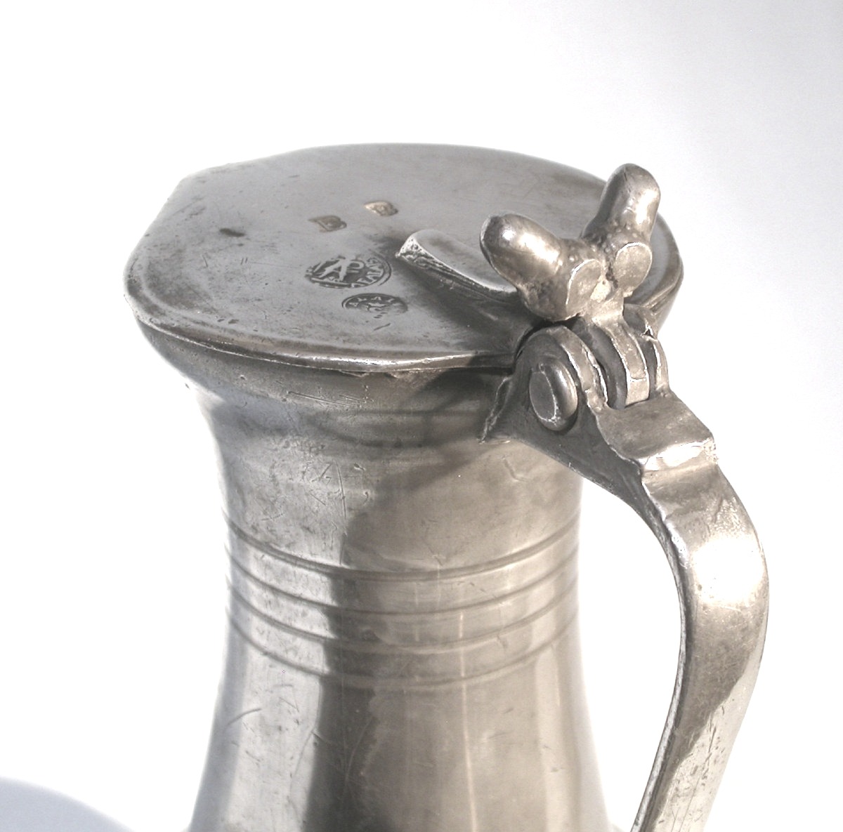 Large Pewter Wine Pitcher - Falaise, 18th Century-photo-3