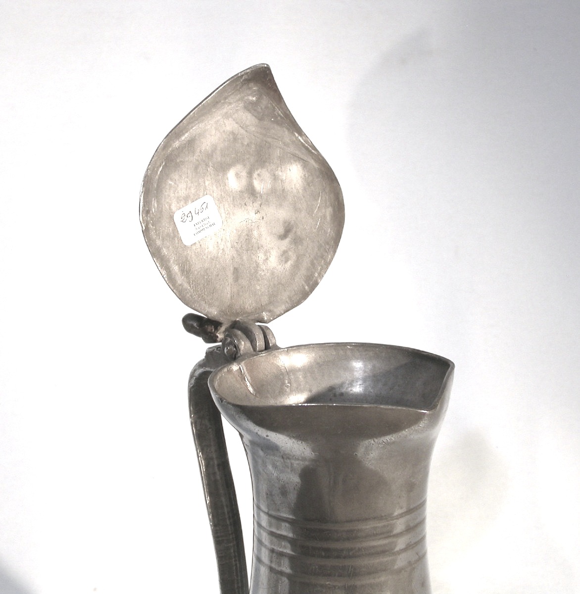 Large Pewter Wine Pitcher - Falaise, 18th Century-photo-4