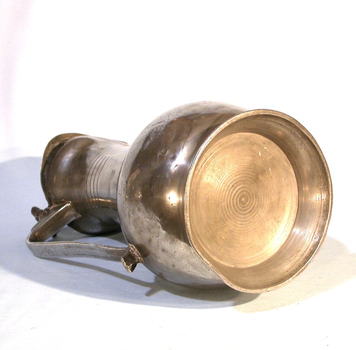 Large Pewter Wine Pitcher - Falaise, 18th Century-photo-1