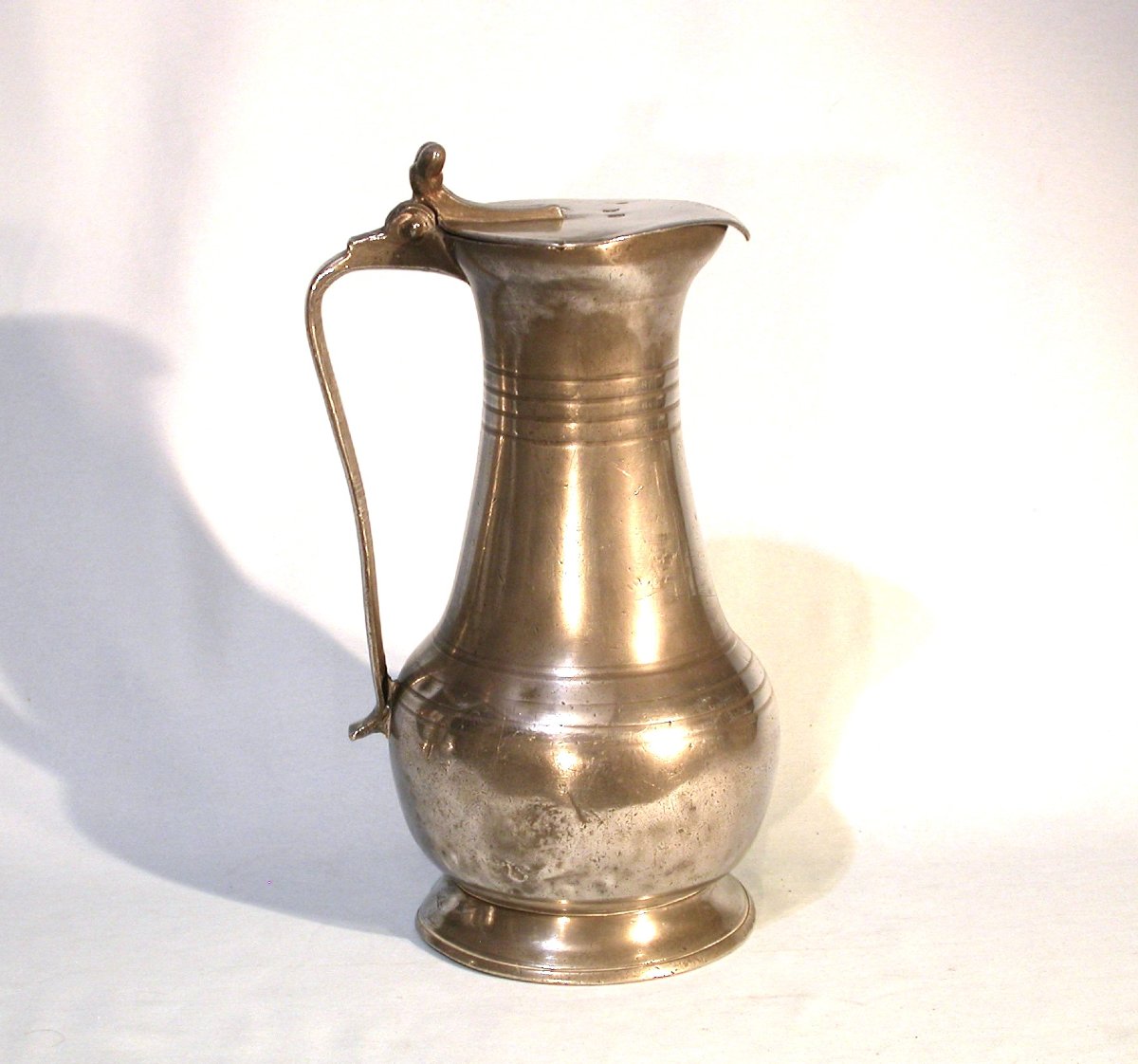 Large Pewter Wine Pitcher - Falaise, 18th Century-photo-4