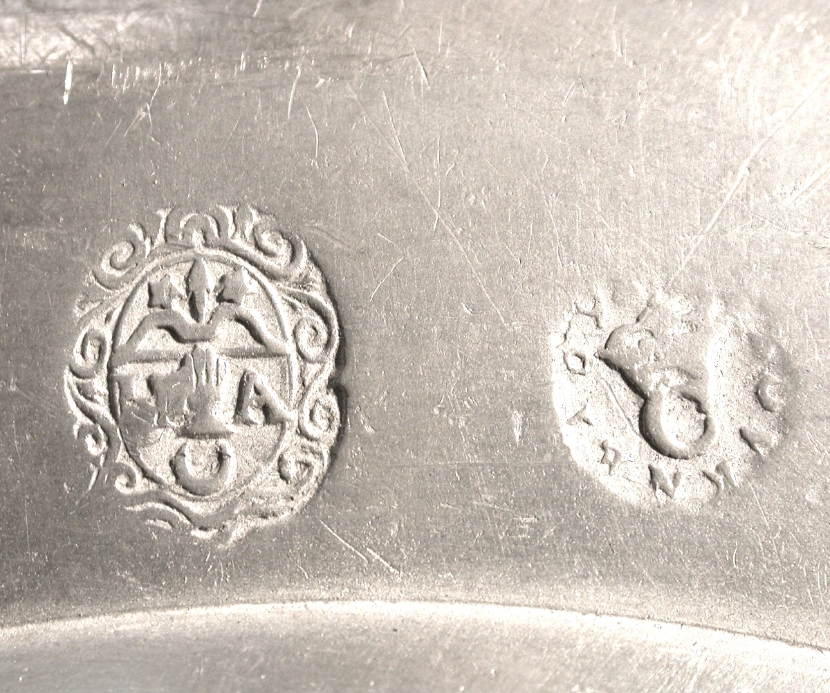Small Pewter Dish - Libourne, Circa 1700-photo-3