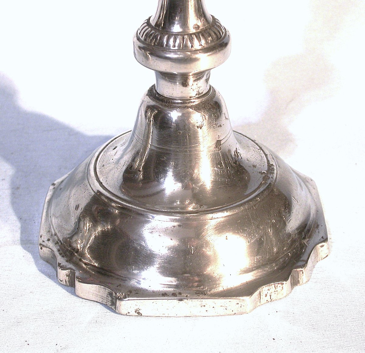 Pair Of Pewter Candlesticks - Rouen (upper Normandy), 18th Century-photo-4