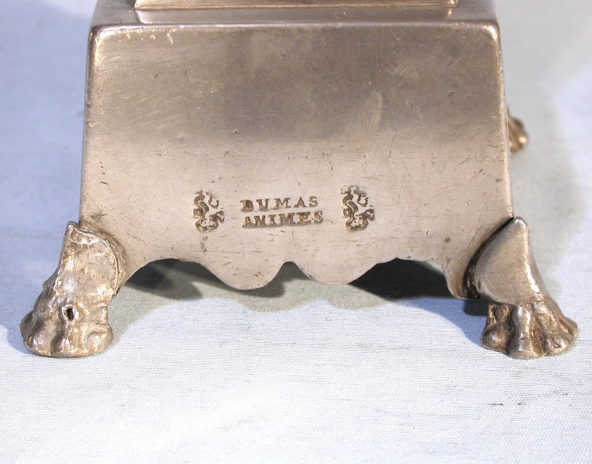 PAIRE DE LAMPES À POMPES EN ETAIN - NÎMES, XIX ème s-photo-4