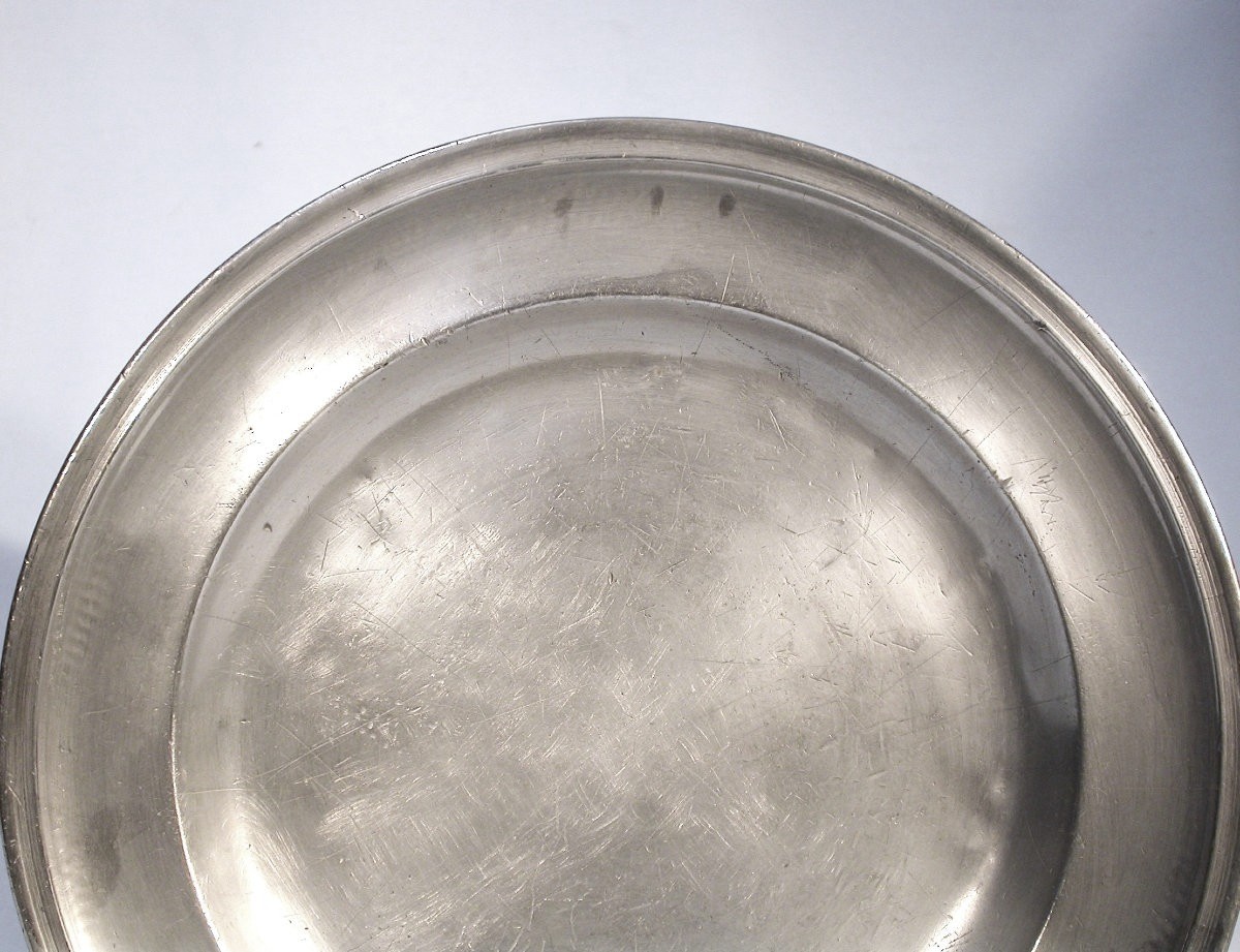 Pewter Plate - Lisieux (lower Normandy), 18th Century-photo-3
