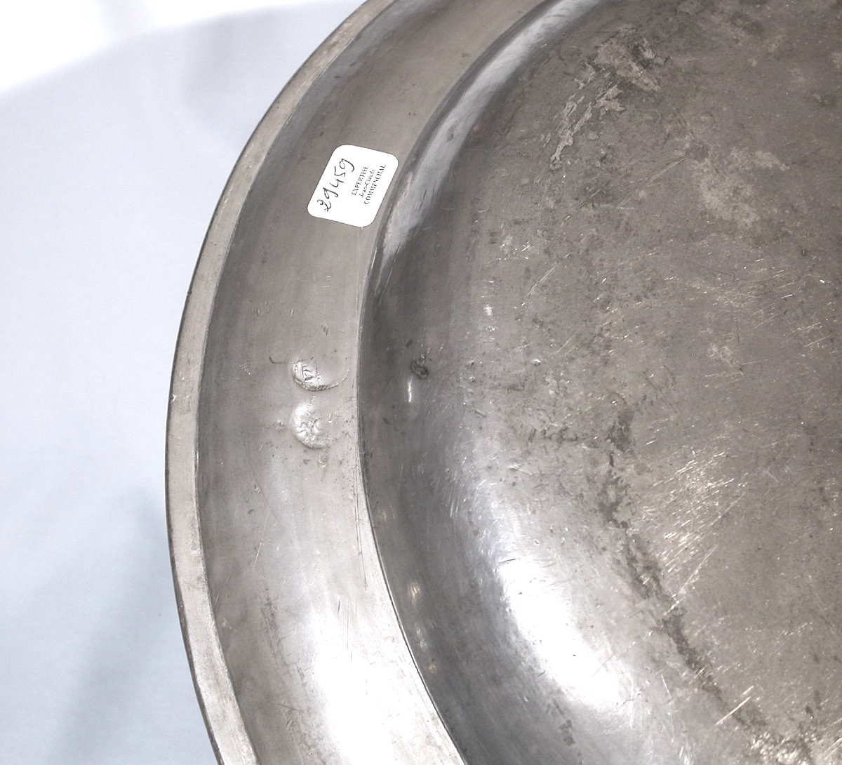 Large Pewter Platter With Coat Of Arms - Besançon, 18th Century-photo-6