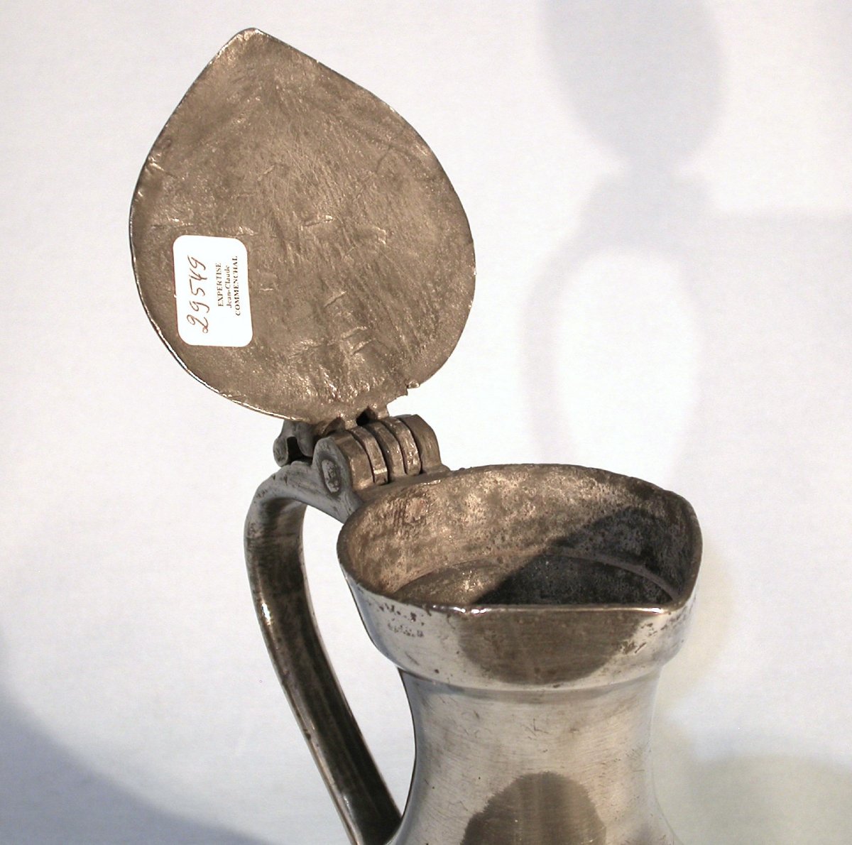 Pewter Wine Pitcher - Saint-denis, 18th Century-photo-4