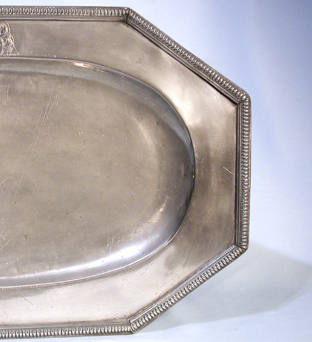 RARE PLAT EN ETAIN ARMORIE - RODEZ, FIN DU XVIII ème s-photo-4
