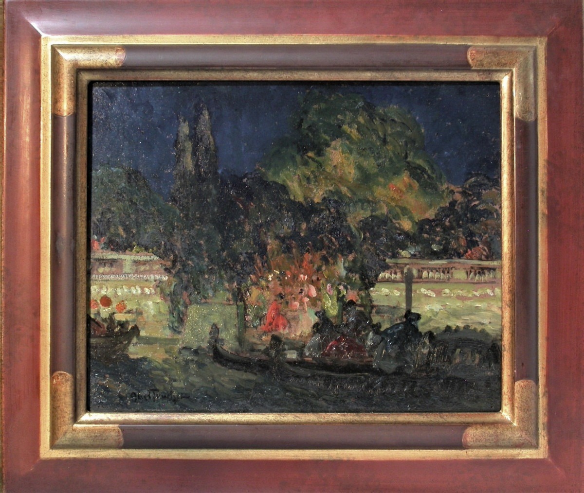 Oil On Panel - Venice By Abel-tri+uchet