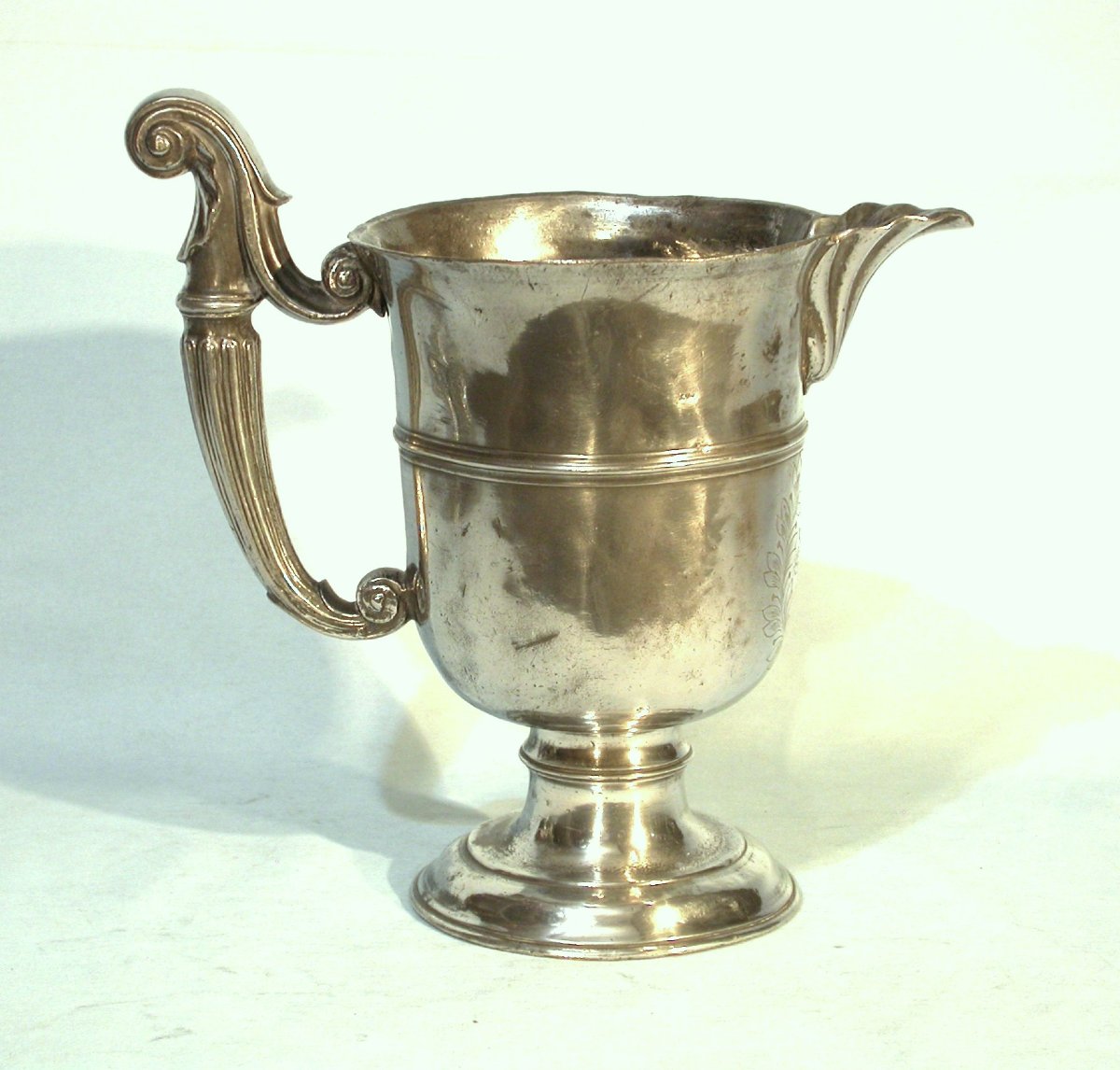 Beautiful Pewter Ewer With Coat Of Arms - Besancon, 18th Century-photo-2