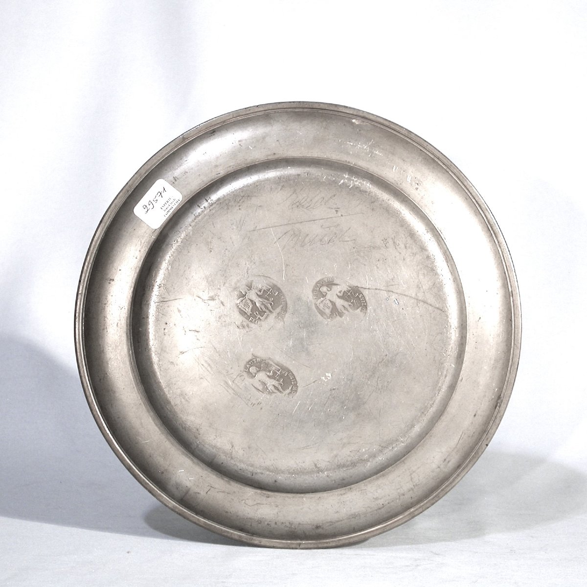 Pewter Plate - Stuttgart, 19th Century-photo-4