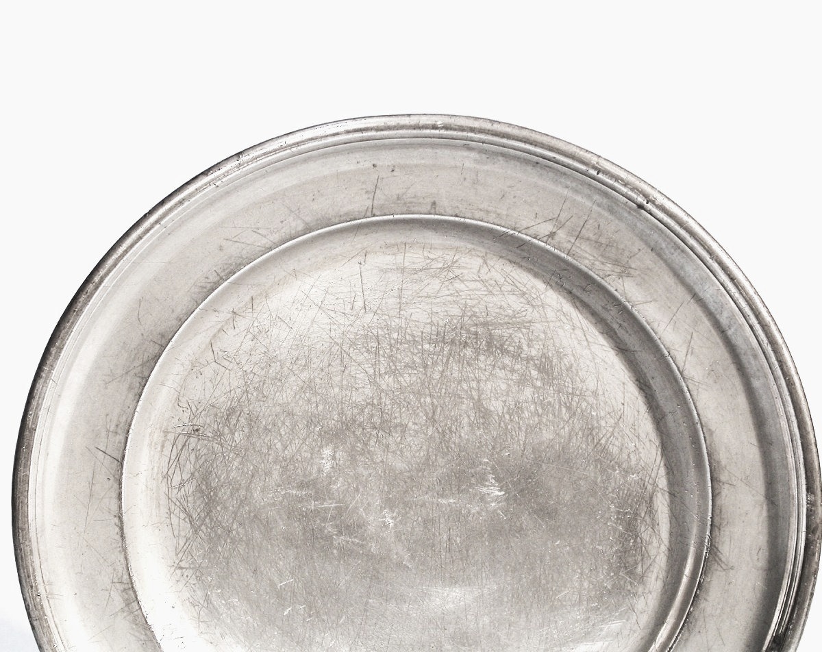 Pewter Plate - Stuttgart, 19th Century-photo-2