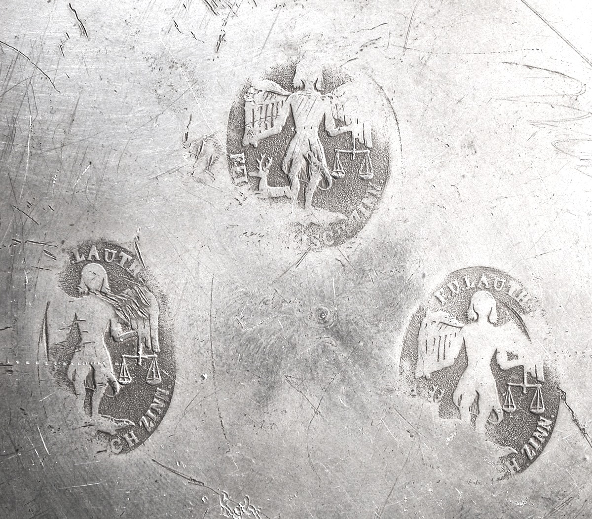 Pewter Plate - Stuttgart, 19th Century-photo-3