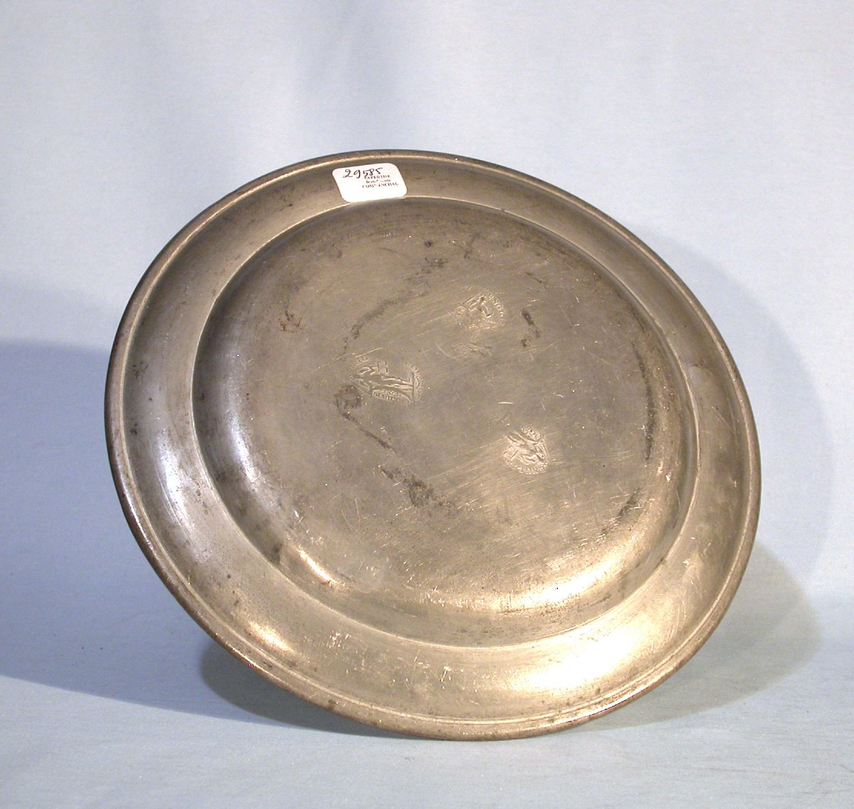 Pair Of Pewter Plates - Freiburg (germany), Mid-19th Century-photo-1