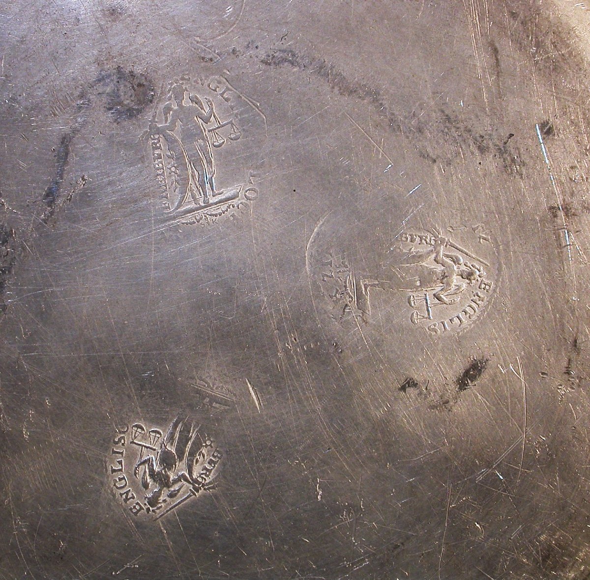 Pair Of Pewter Plates - Freiburg (germany), Mid-19th Century-photo-2