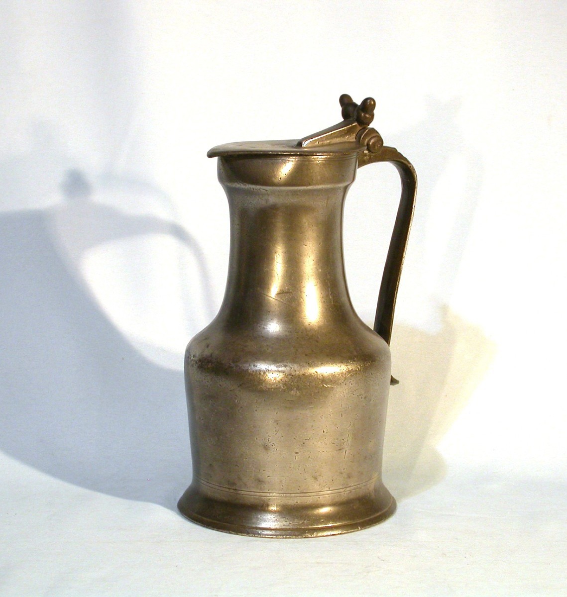 Pewter Wine Pitcher - Pont-audemer (lower Normandy), 18th Century