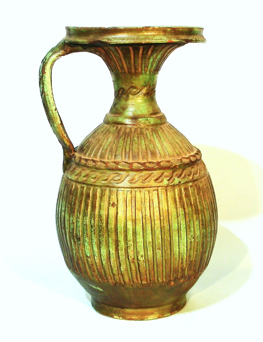 "ghorraf" - Earth Oil Jug - Morocco, Circa 1900-photo-3