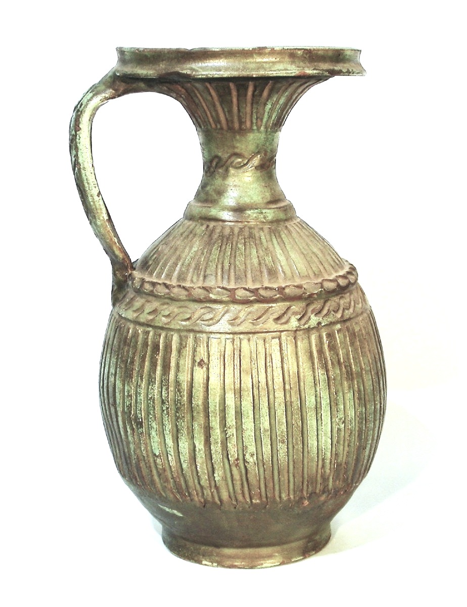 "ghorraf" - Earth Oil Jug - Morocco, Circa 1900-photo-3
