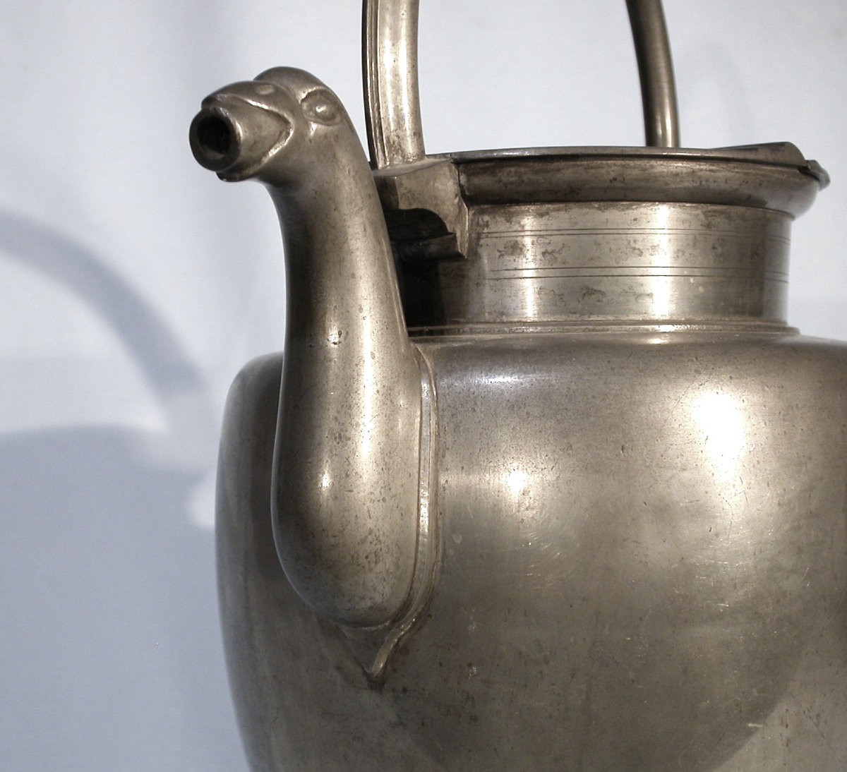 Pewter Milk Jug - Lyon, Circa 1800-photo-1