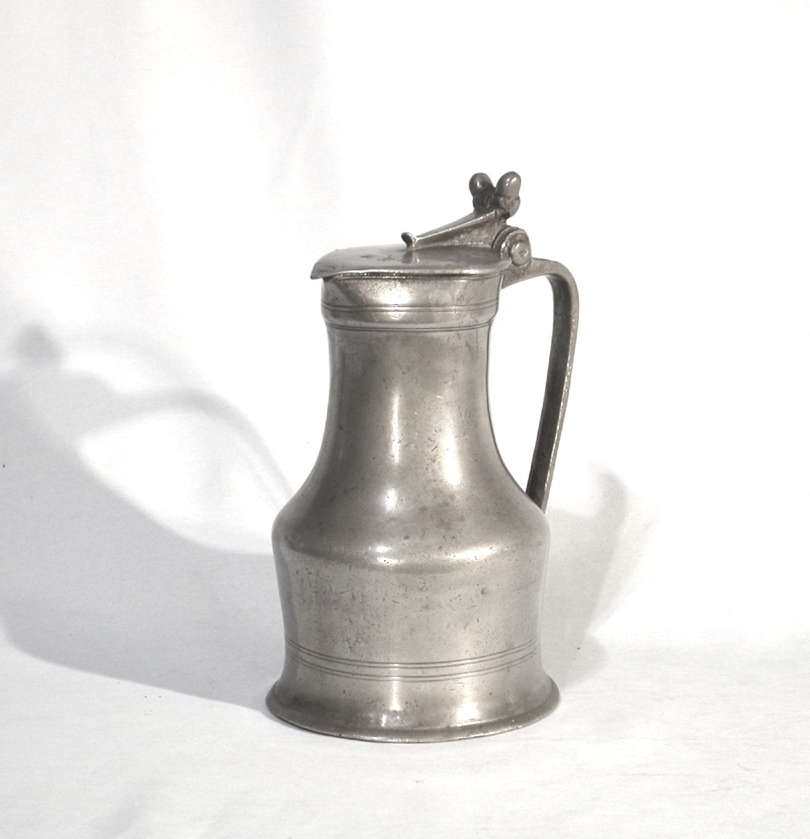 Pewter Wine Pitcher - Caen (lower Normandy), 18th Century