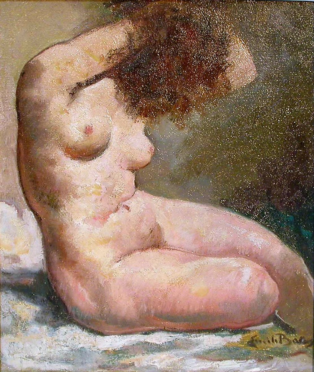 PEINTURE - HUILE SUR TOILE DE EMILE BAES-photo-2