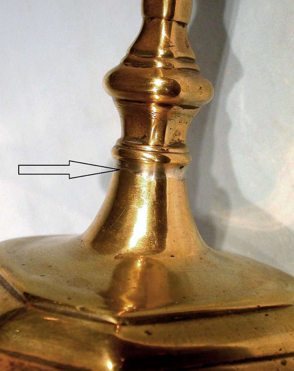 FLAMBEAU EN LAITON - FRANCE, XVIII ème s-photo-2