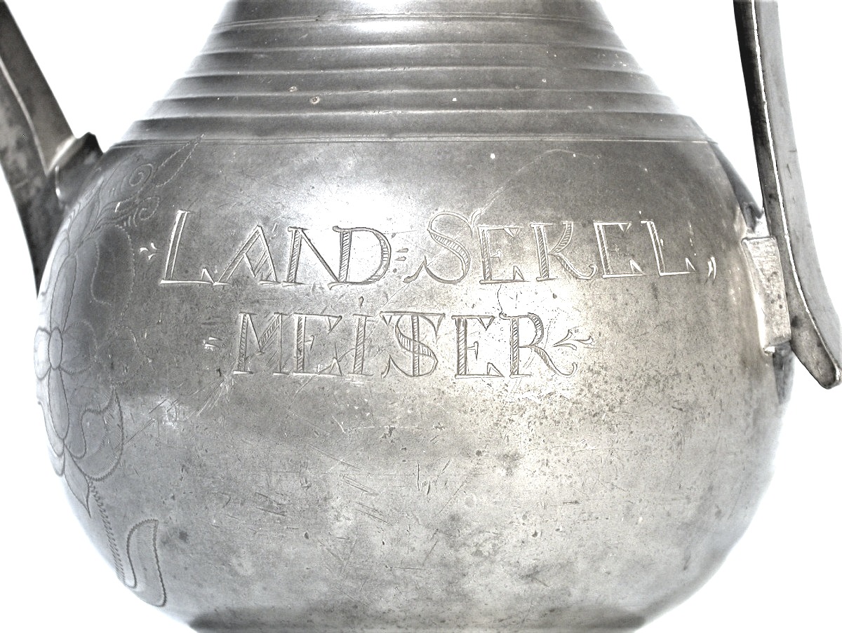 Pewter Ewer "stegkanne" - Bern (switzerland), 18th Century-photo-1